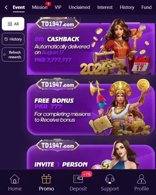 TD1947 Rewards